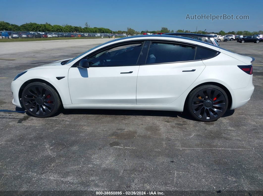 2021 Tesla Model 3 Performance Dual Motor All-wheel Drive Белый vin: 5YJ3E1ECXMF078090