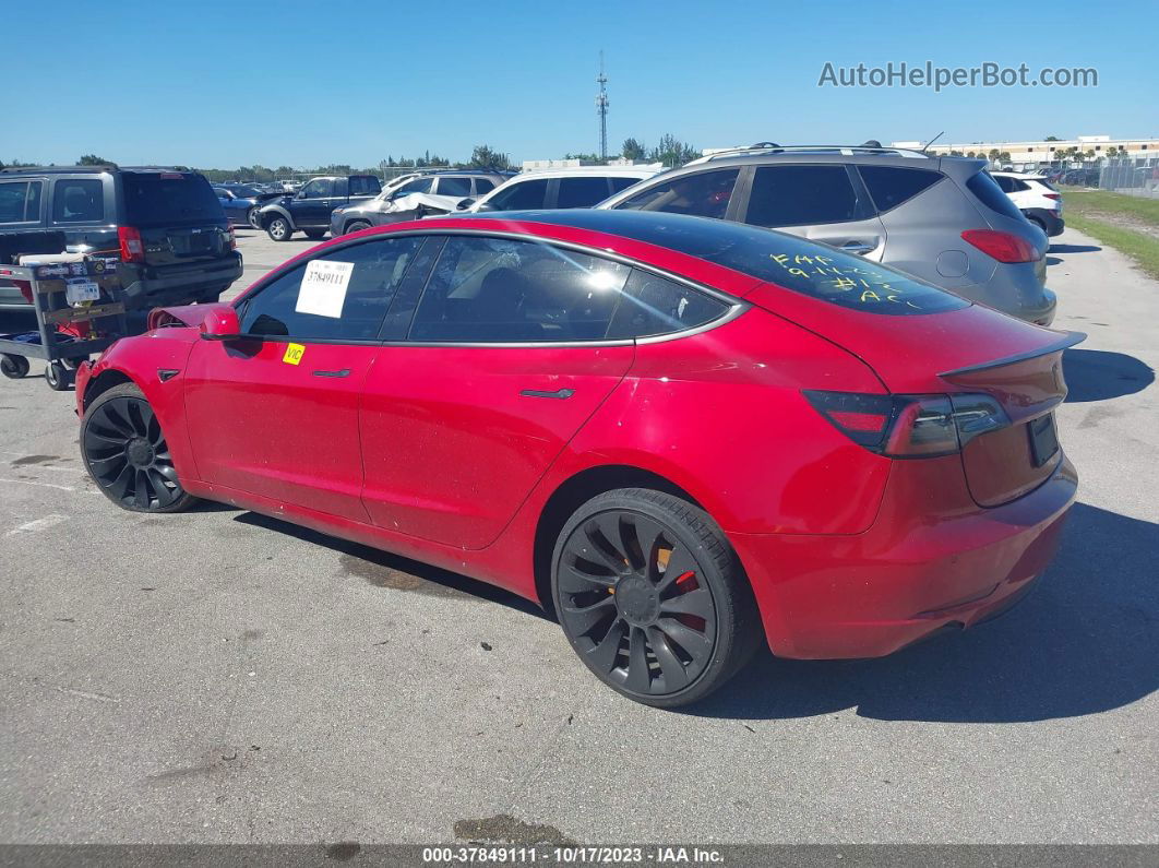 2021 Tesla Model 3 Performance Dual Motor All-wheel Drive Красный vin: 5YJ3E1ECXMF984823