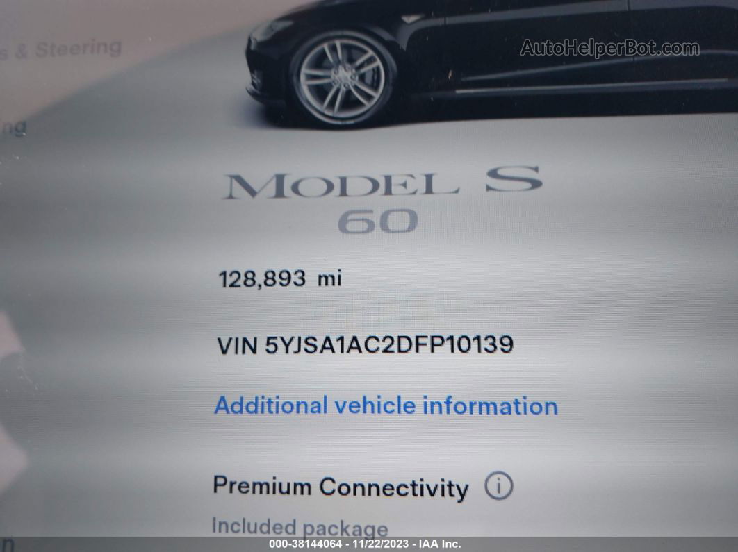 2013 Tesla Model S Черный vin: 5YJSA1AC2DFP10139