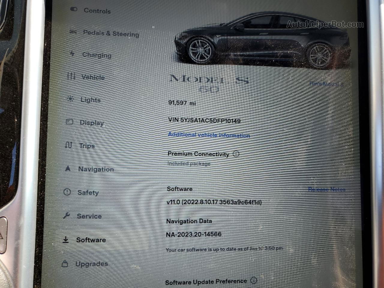 2013 Tesla Model S  Серый vin: 5YJSA1AC5DFP10149