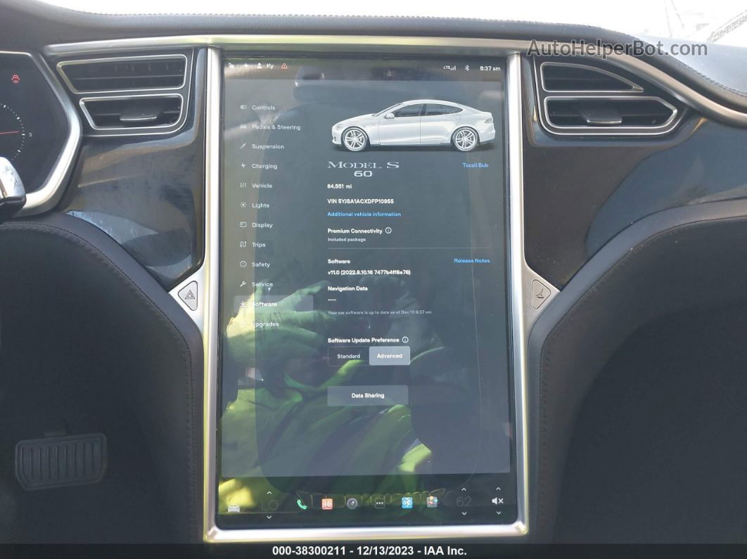 2013 Tesla Model S   Белый vin: 5YJSA1ACXDFP10955