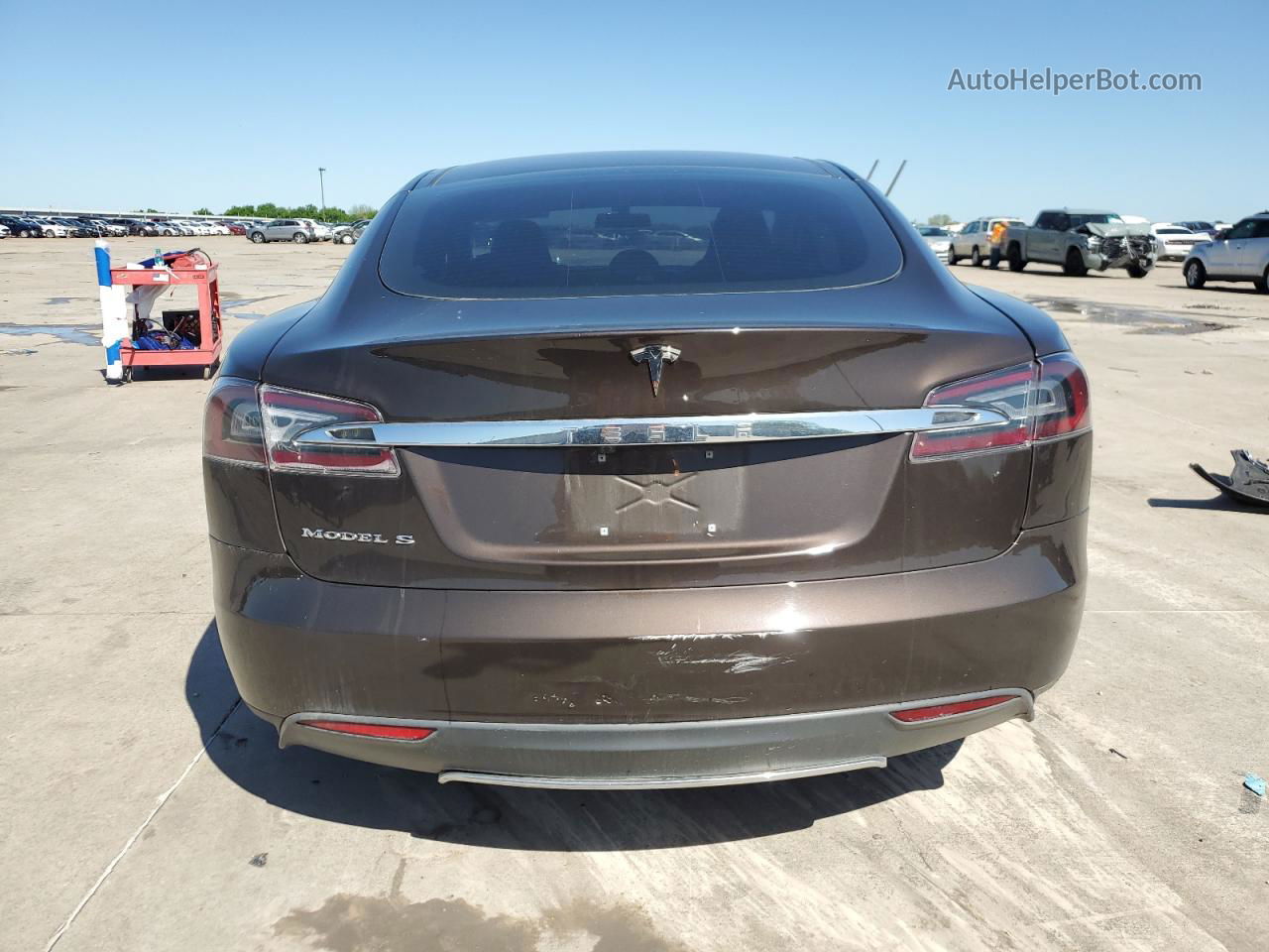 2013 Tesla Model S  Brown vin: 5YJSA1BC8DFP10144