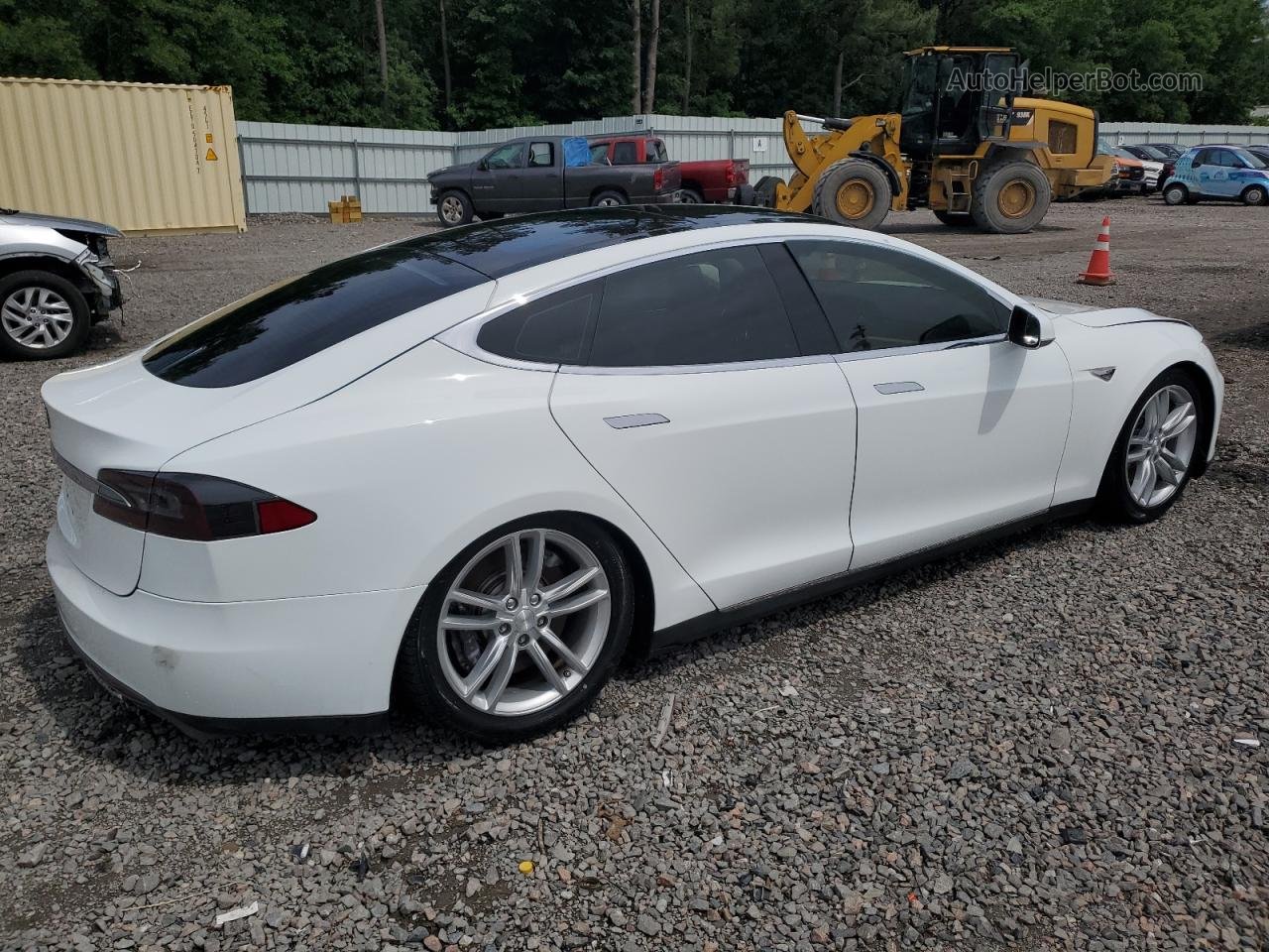 2013 Tesla Model S White vin: 5YJSA1CG0DFP03948
