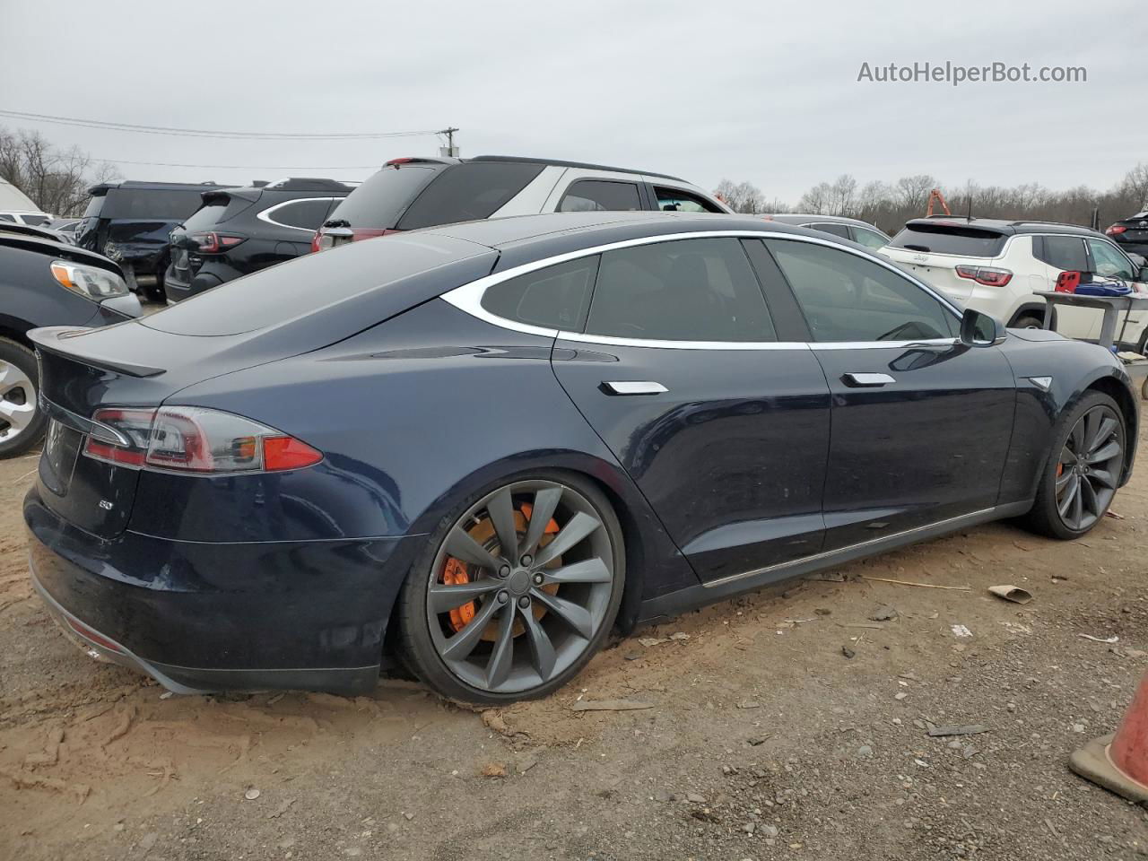 2013 Tesla Model S  Blue vin: 5YJSA1CG4DFP09221