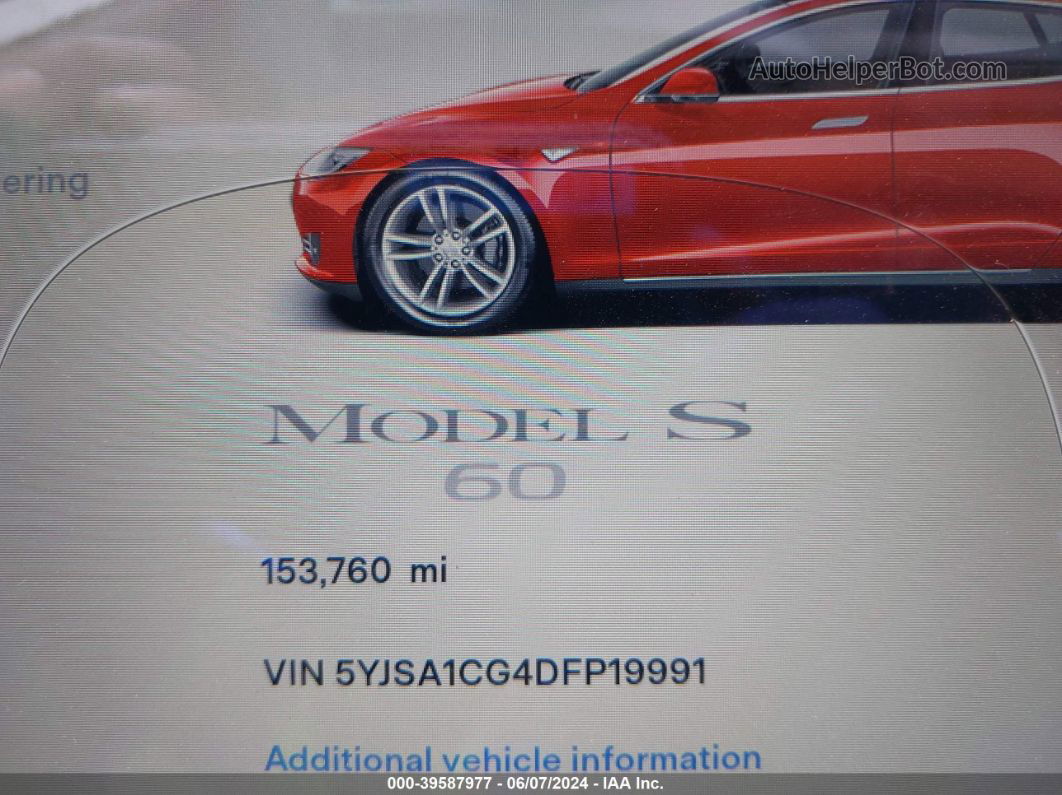 2013 Tesla Model S   Red vin: 5YJSA1CG4DFP19991