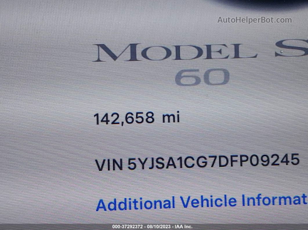 2013 Tesla Model S   Gray vin: 5YJSA1CG7DFP09245
