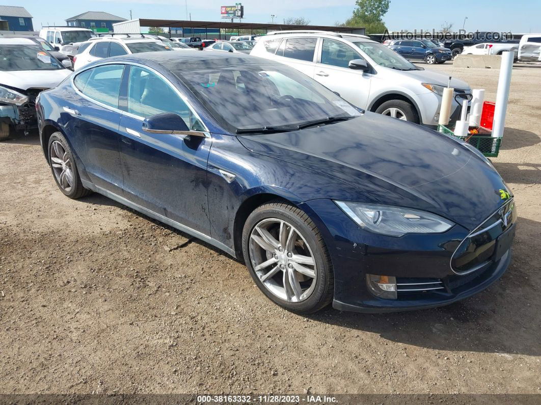 2013 Tesla Model S Dark Blue vin: 5YJSA1CG7DFP20228