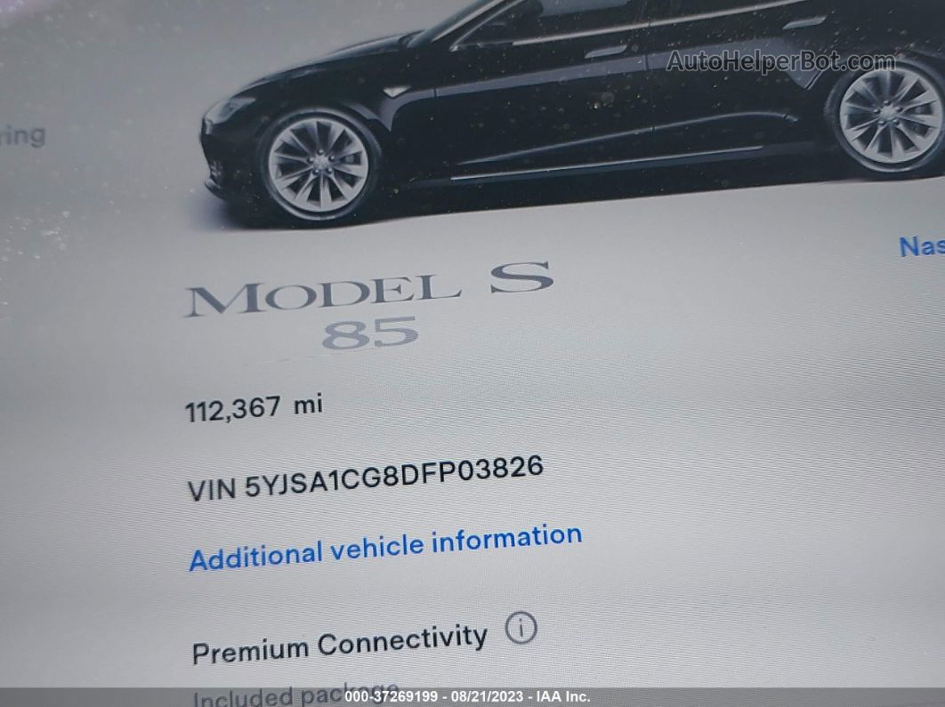 2013 Tesla Model S   Black vin: 5YJSA1CG8DFP03826