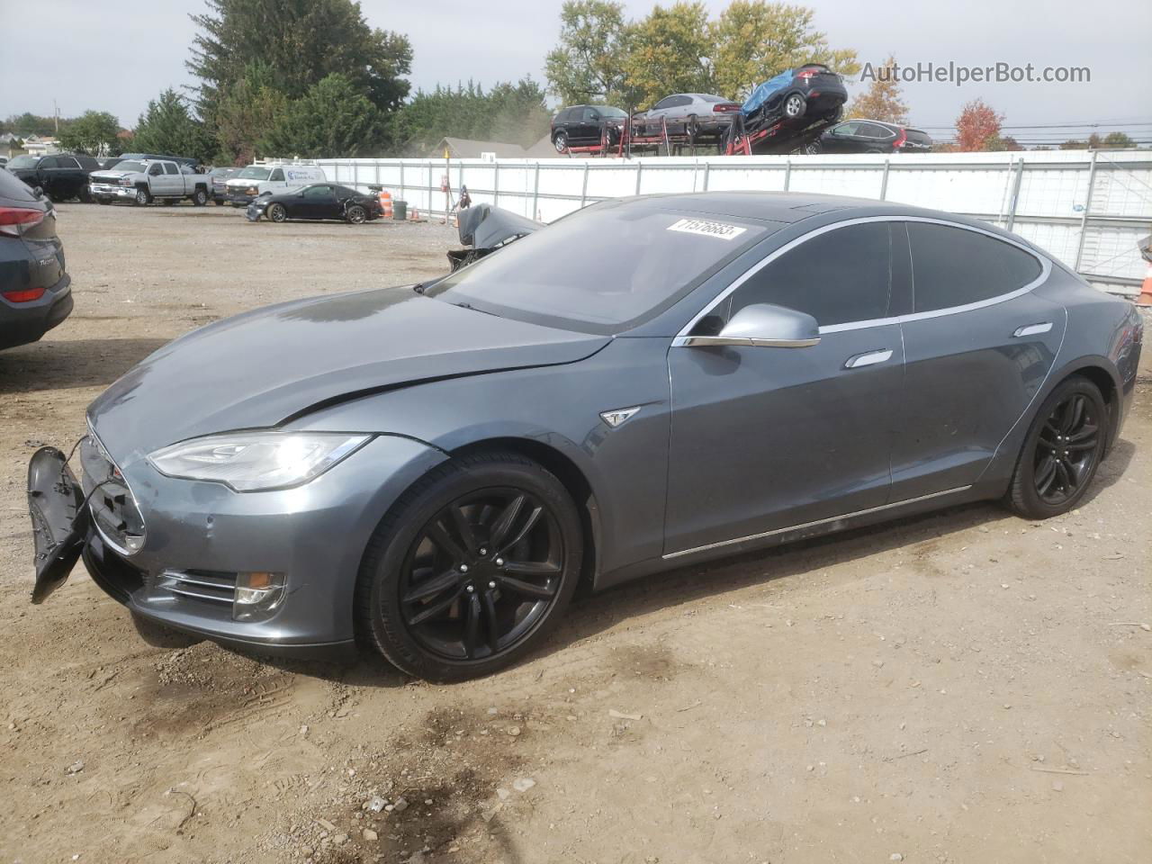 2013 Tesla Model S  Gray vin: 5YJSA1CGXDFP27299