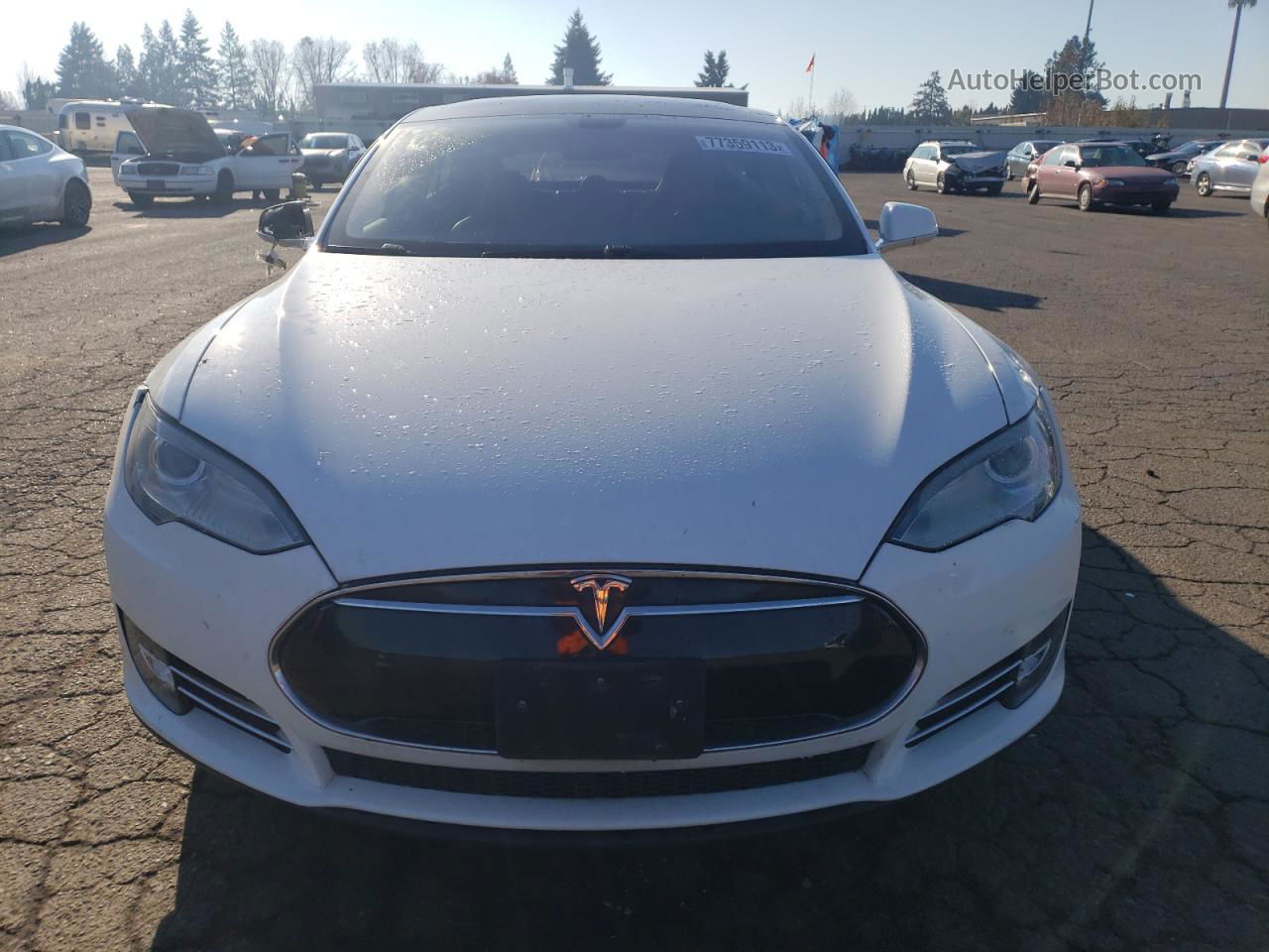 2013 Tesla Model S  White vin: 5YJSA1CN0DFP04497