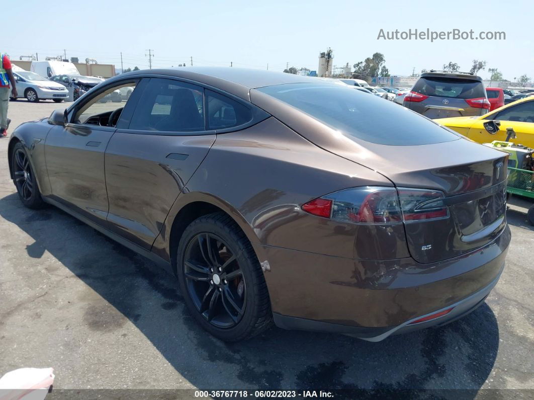 2013 Tesla Model S   Brown vin: 5YJSA1CN0DFP20859