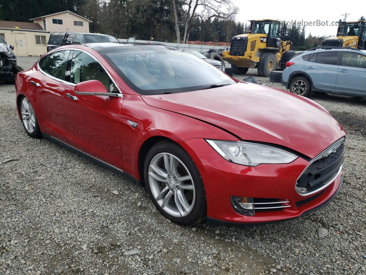 2013 Tesla Model S  Red vin: 5YJSA1CN1DFP13399