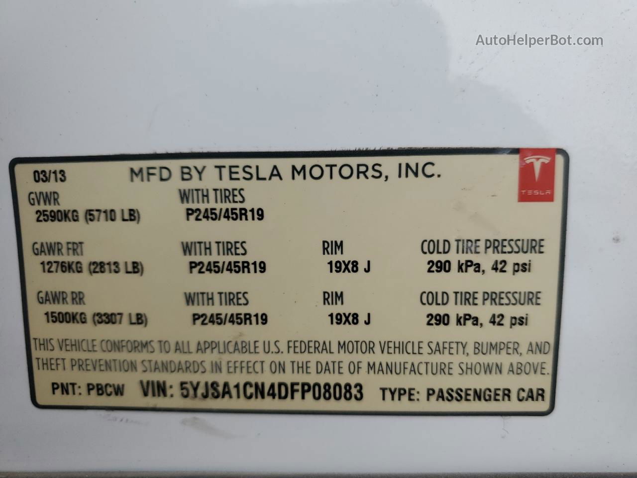 2013 Tesla Model S  Blue vin: 5YJSA1CN4DFP08083