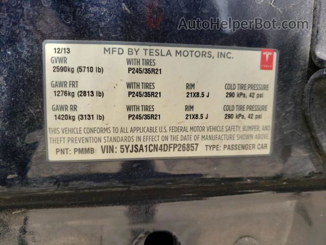 2013 Tesla Model S  Blue vin: 5YJSA1CN4DFP26857