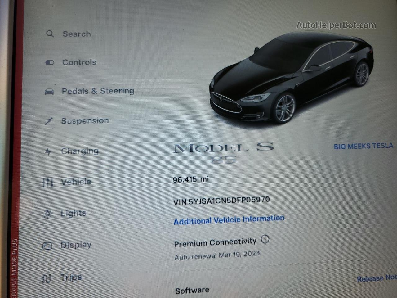 2013 Tesla Model S  Black vin: 5YJSA1CN5DFP05970