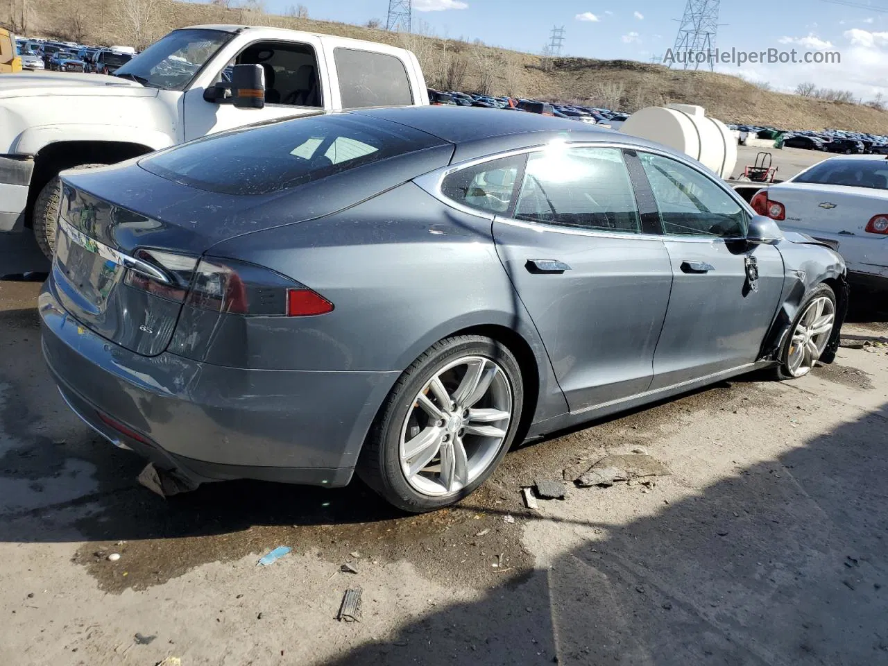 2013 Tesla Model S  Gray vin: 5YJSA1CN5DFP20775