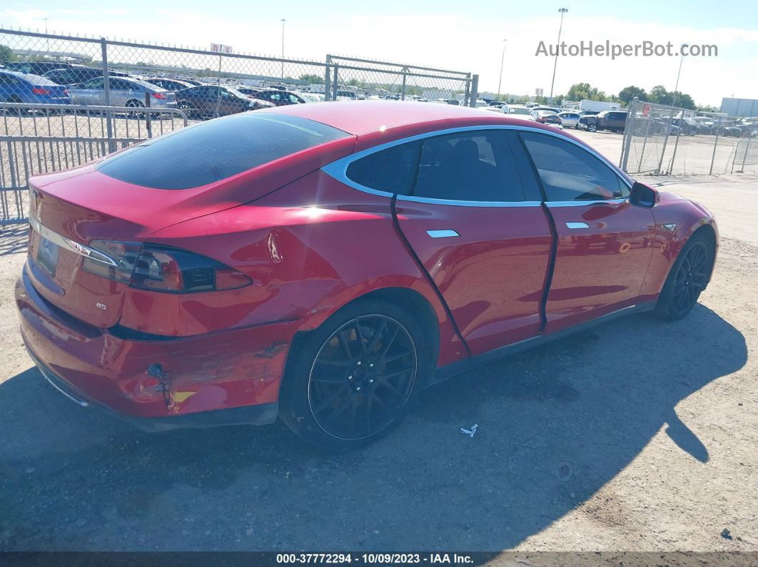 2013 Tesla Model S Red vin: 5YJSA1CN5DFP21800