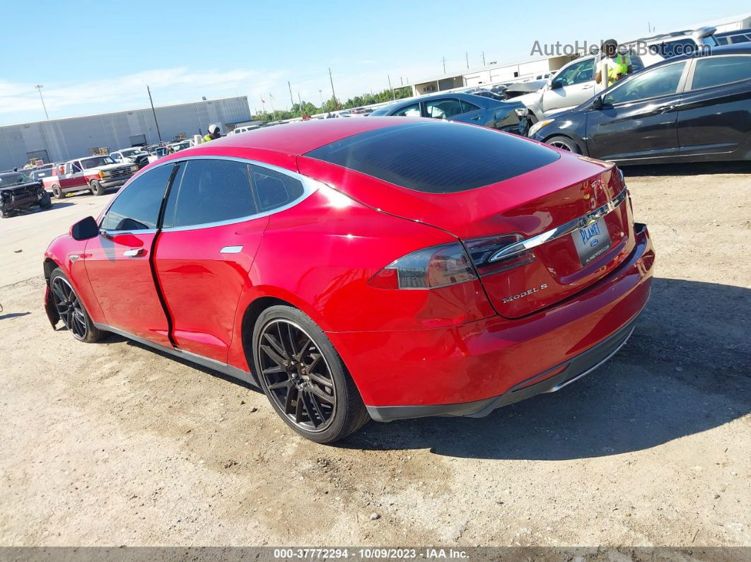 2013 Tesla Model S Red vin: 5YJSA1CN5DFP21800