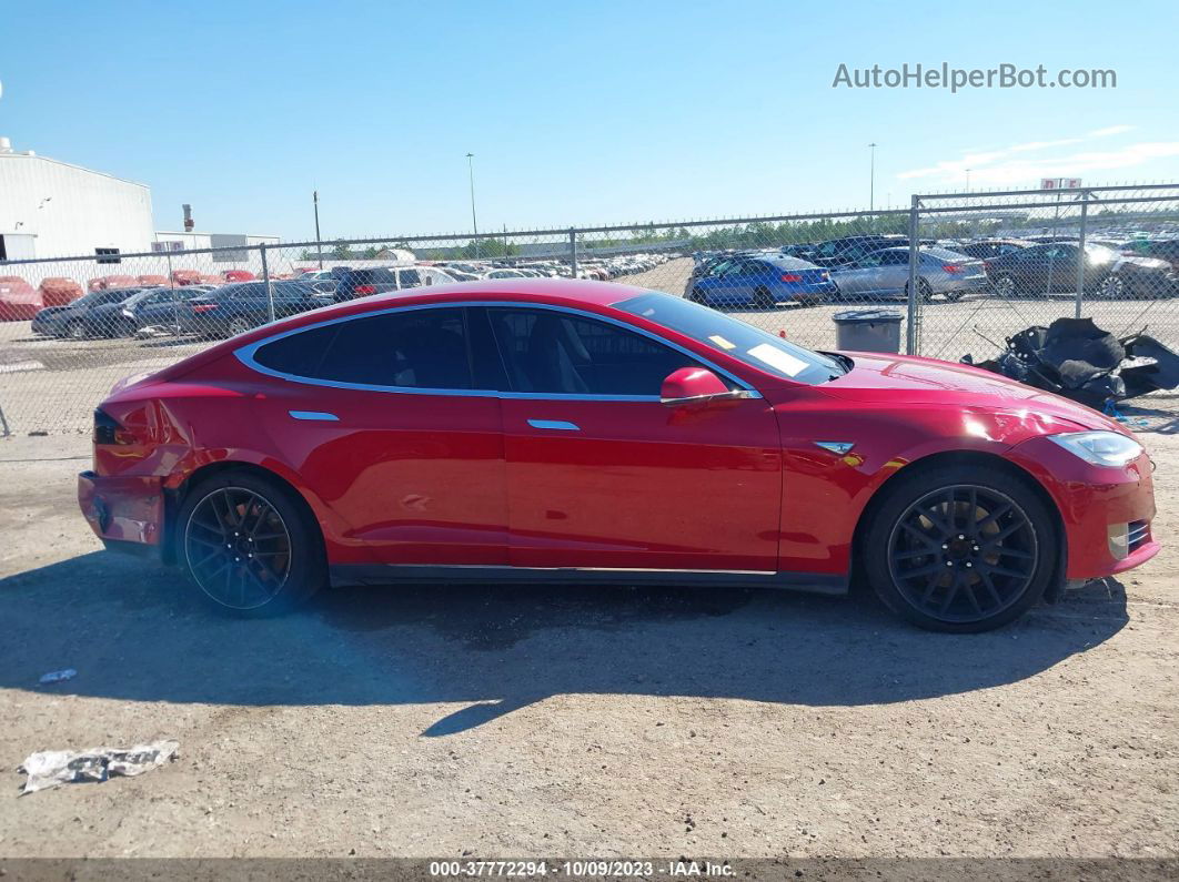 2013 Tesla Model S Red vin: 5YJSA1CN5DFP21800