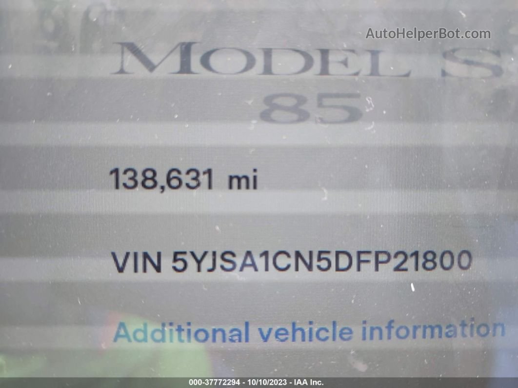 2013 Tesla Model S Red vin: 5YJSA1CN5DFP21800