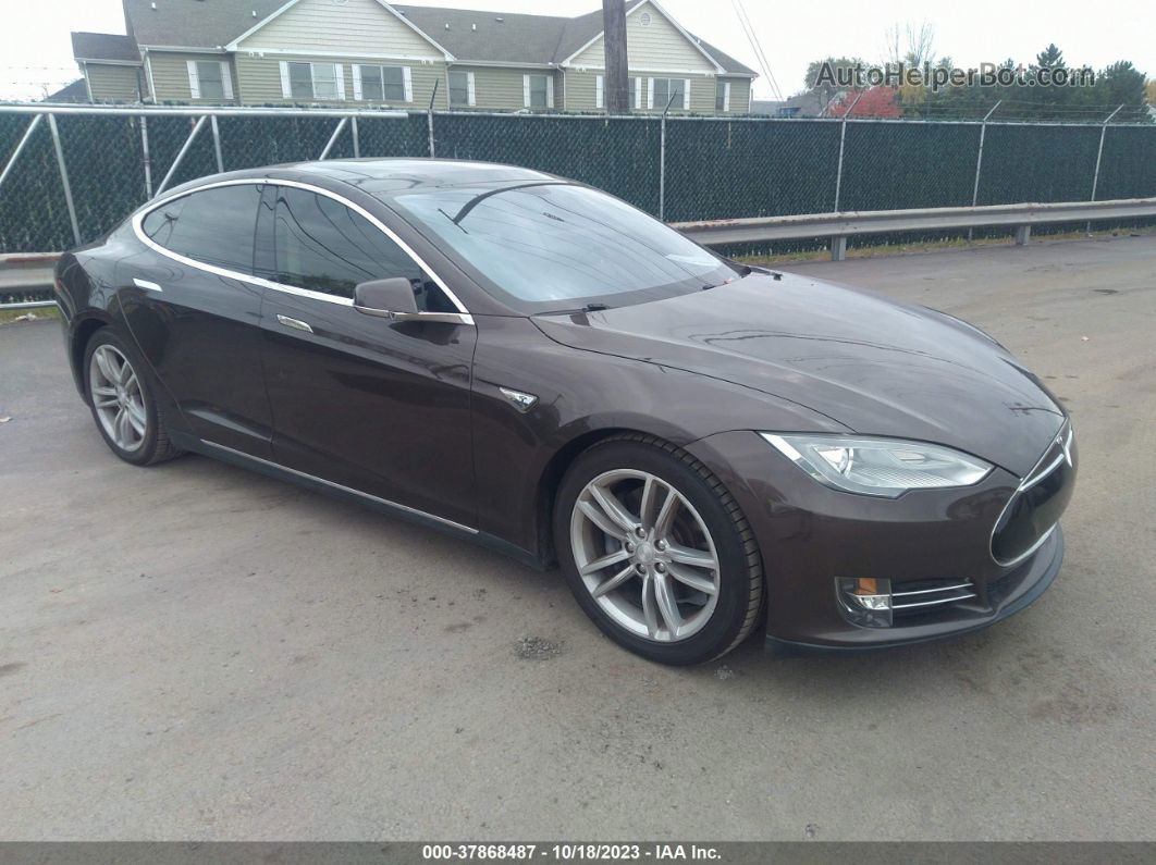 2013 Tesla Model S   Brown vin: 5YJSA1CN8DFP06157