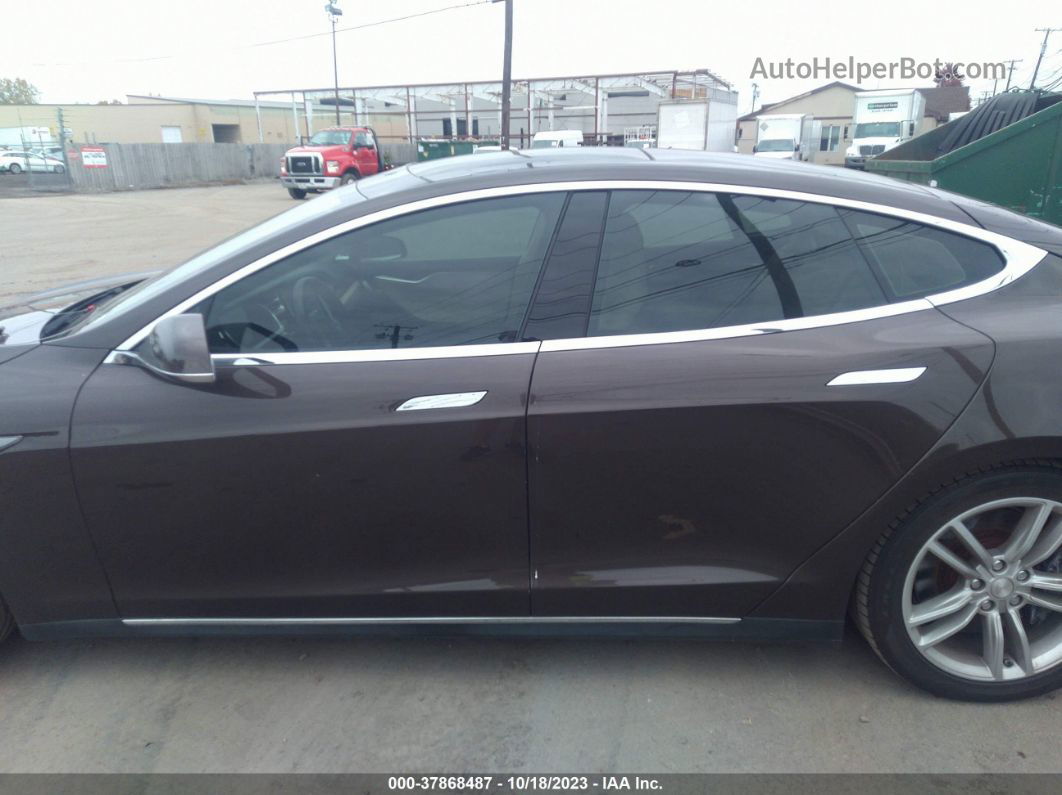 2013 Tesla Model S   Brown vin: 5YJSA1CN8DFP06157