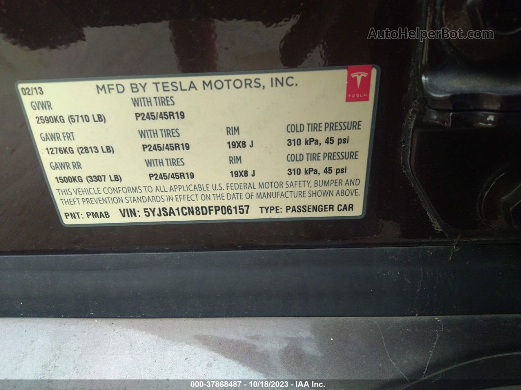 2013 Tesla Model S   Brown vin: 5YJSA1CN8DFP06157