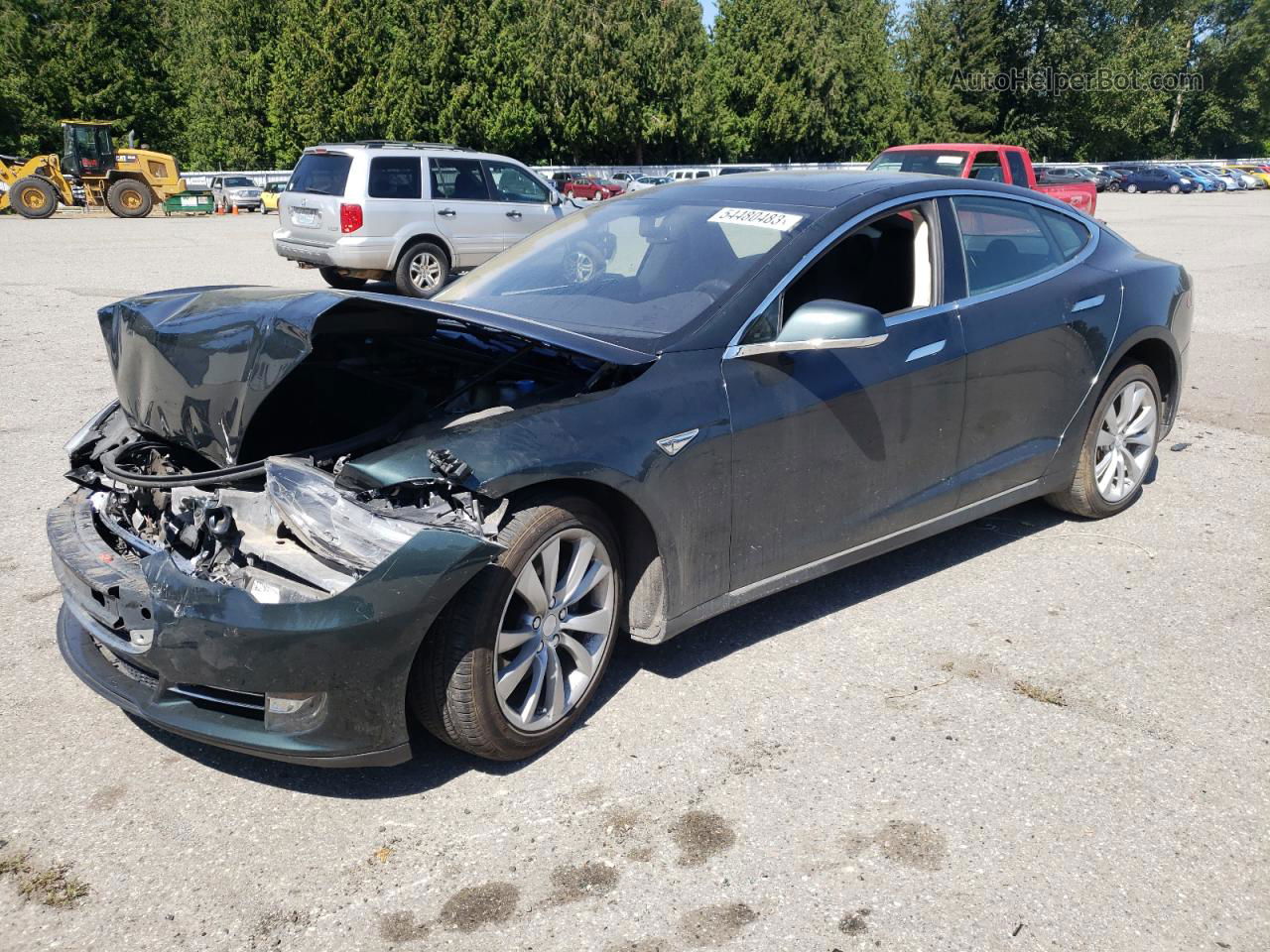 2013 Tesla Model S  Green vin: 5YJSA1CN8DFP21581