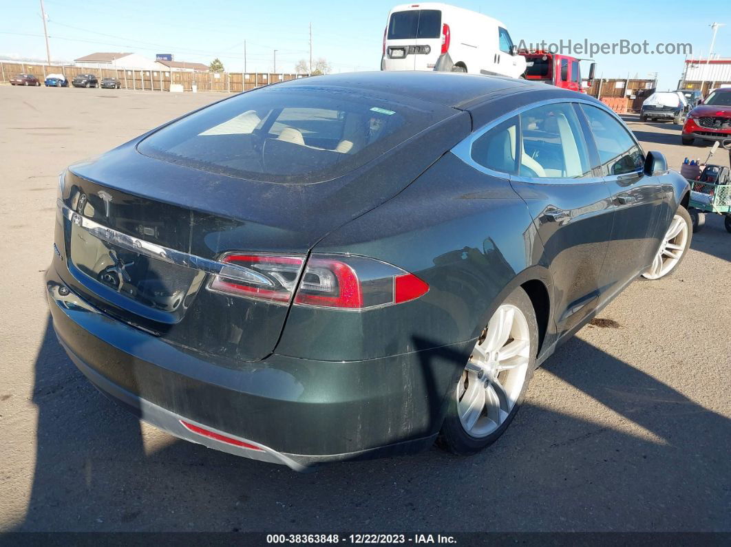 2013 Tesla Model S Green vin: 5YJSA1CN9DFP06068