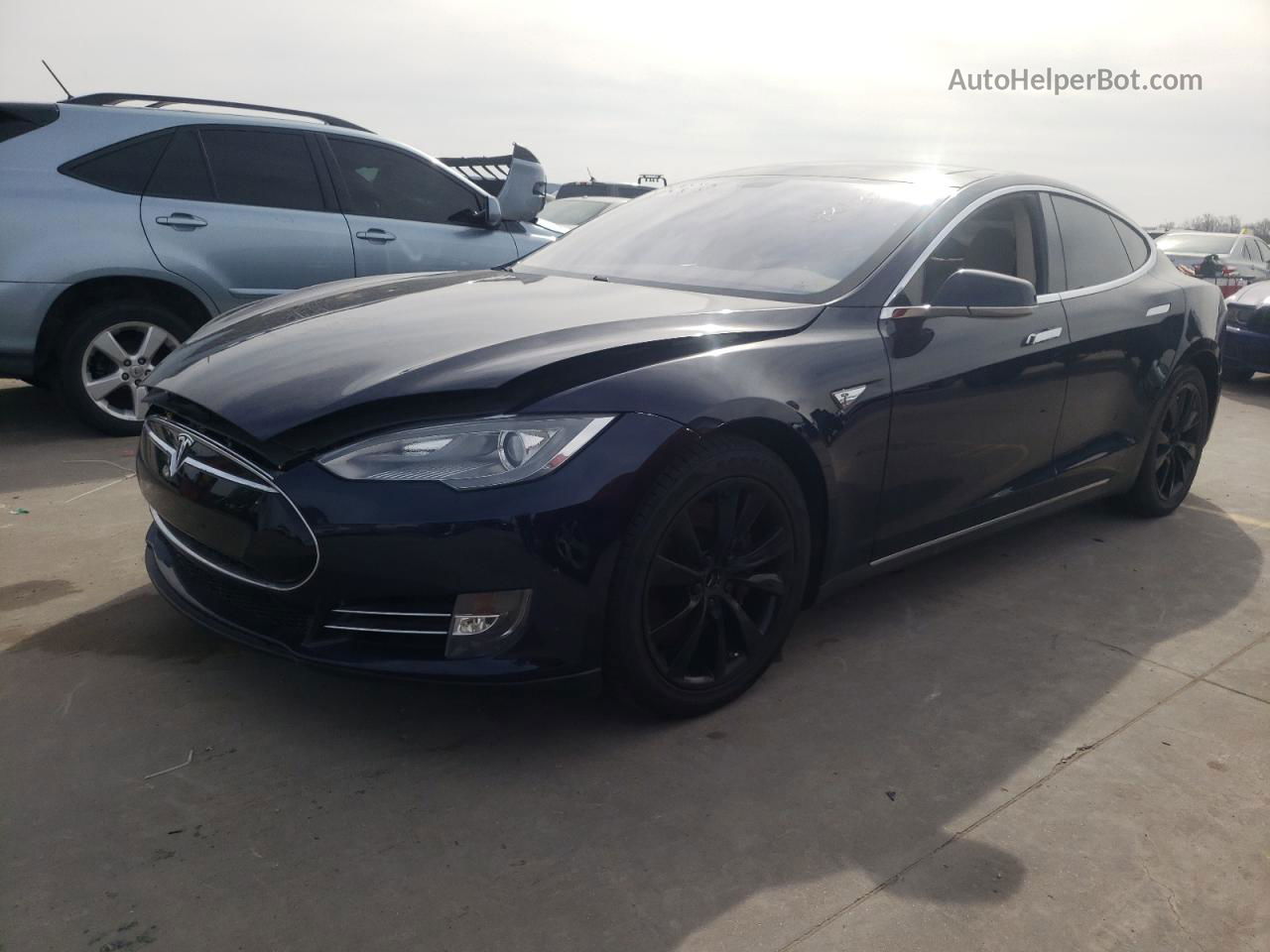 2013 Tesla Model S Blue vin: 5YJSA1CNXDFP22649