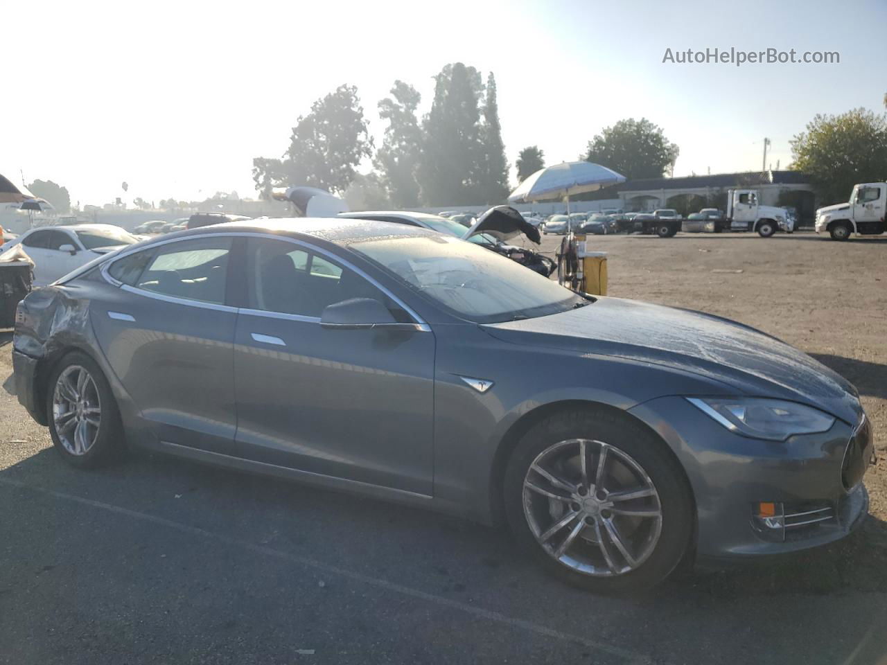 2013 Tesla Model S  Gray vin: 5YJSA1CNXDFP28886