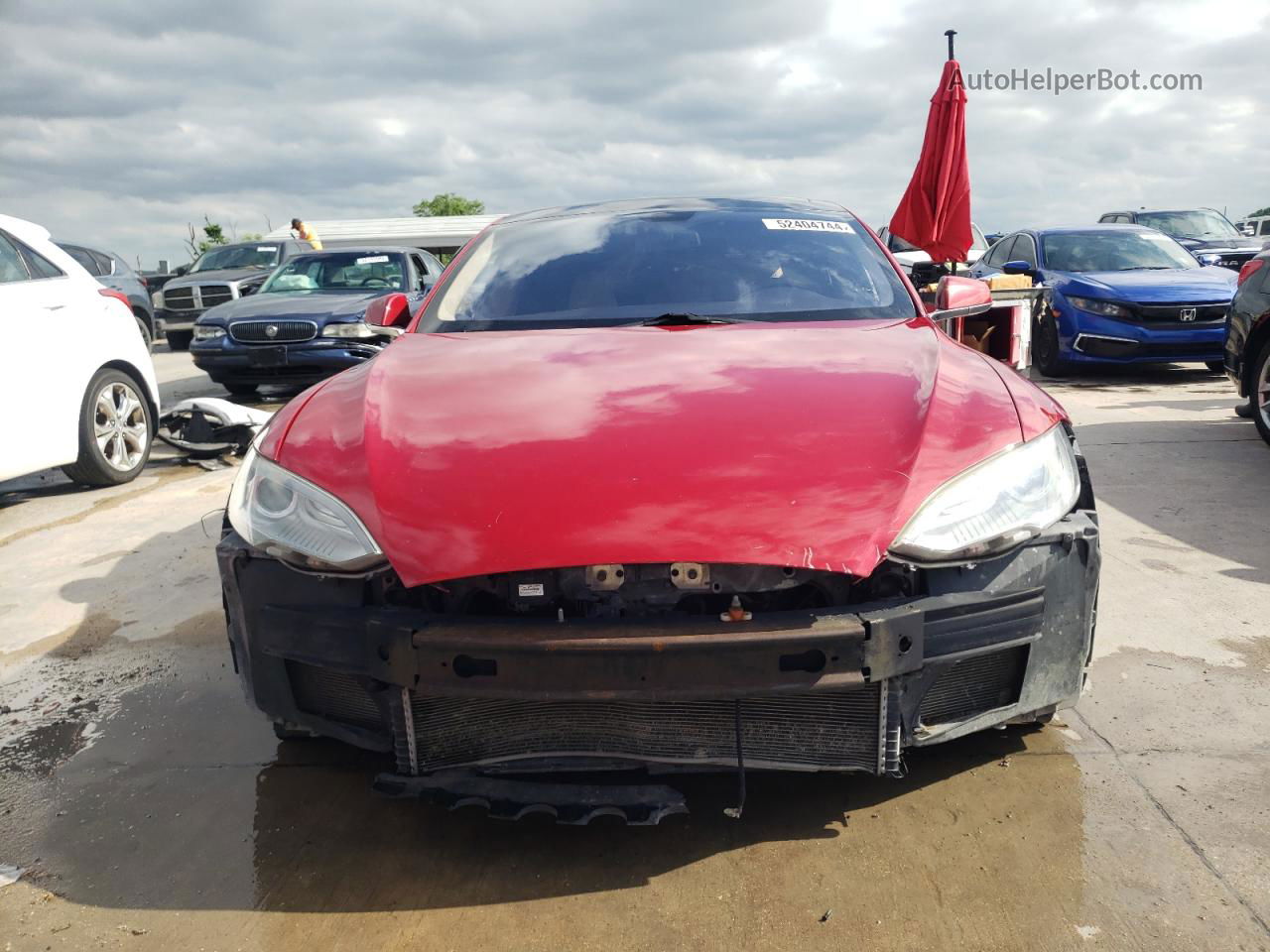 2013 Tesla Model S  Red vin: 5YJSA1CP1DFP14103