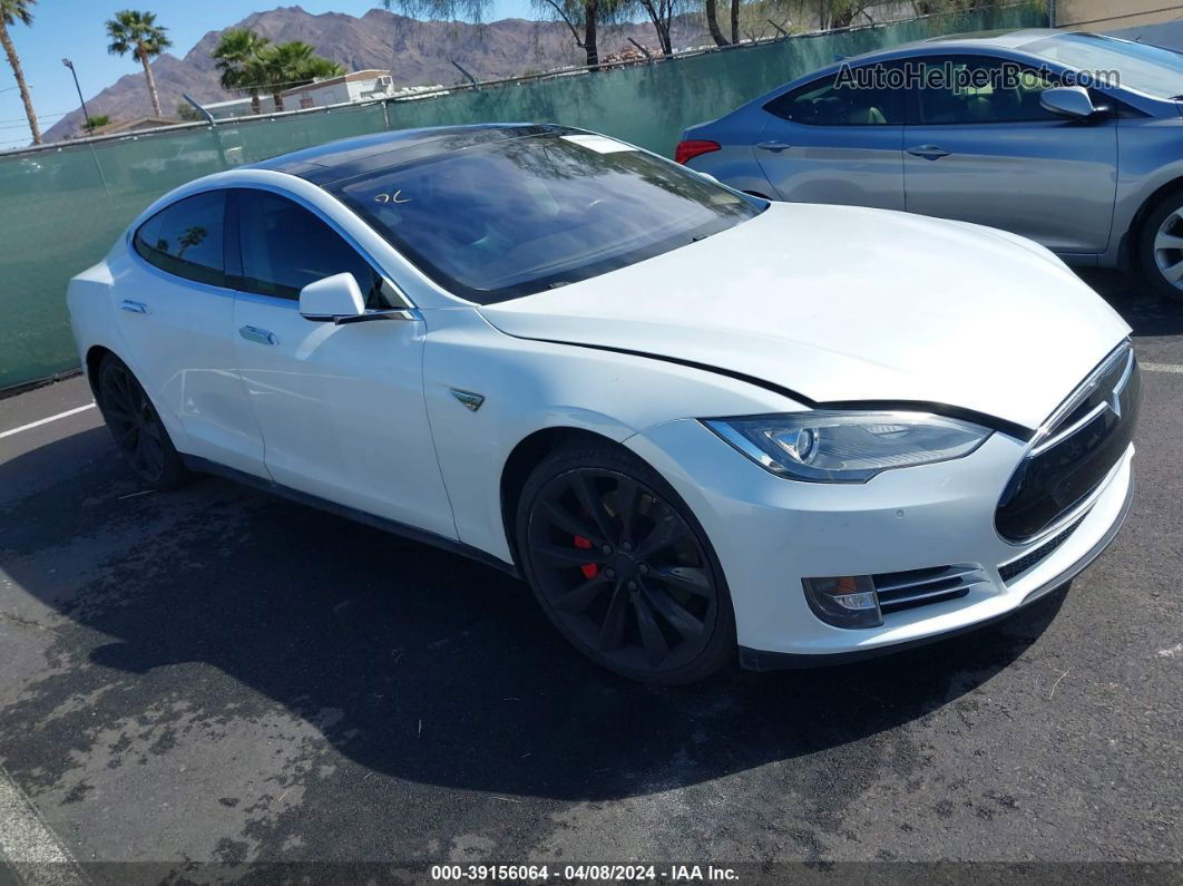 2013 Tesla Model S Performance White vin: 5YJSA1CP4DFP25595