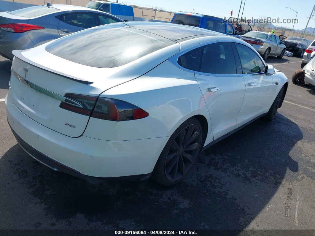 2013 Tesla Model S Performance White vin: 5YJSA1CP4DFP25595