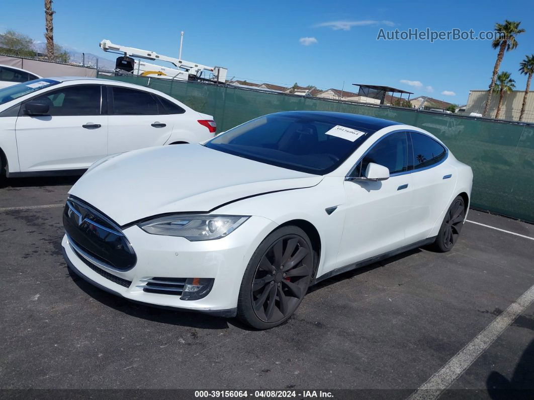 2013 Tesla Model S Performance White vin: 5YJSA1CP4DFP25595