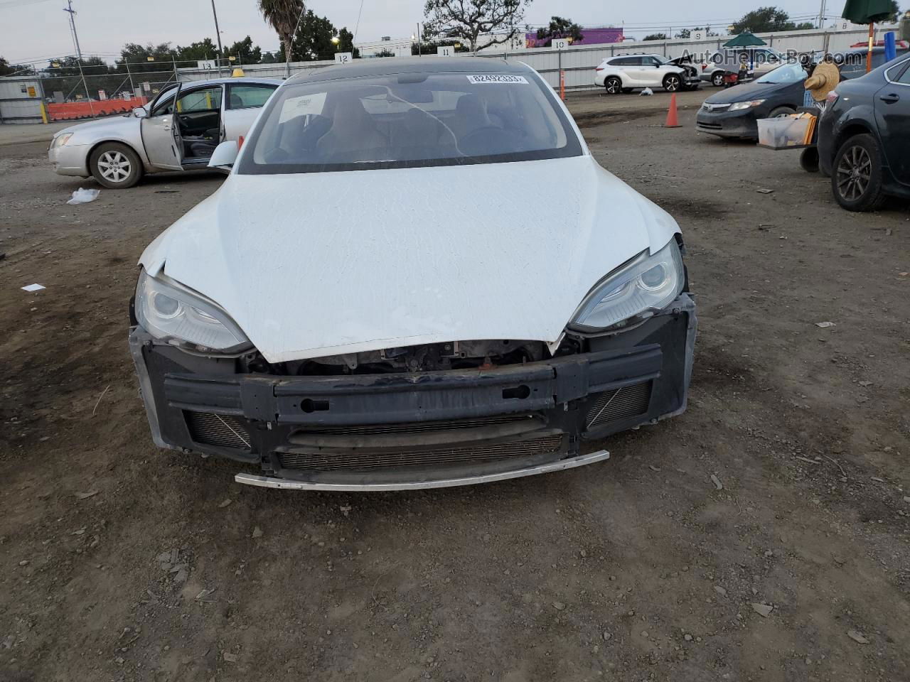 2013 Tesla Model S White vin: 5YJSA1CP5DFP05176