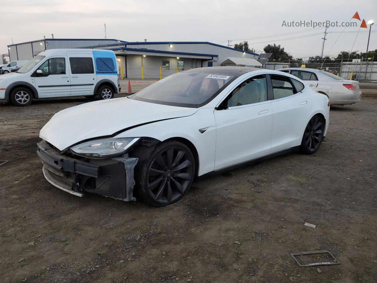 2013 Tesla Model S White vin: 5YJSA1CP5DFP05176