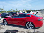 2013 Tesla Model S Performance Red vin: 5YJSA1CP6DFP09186