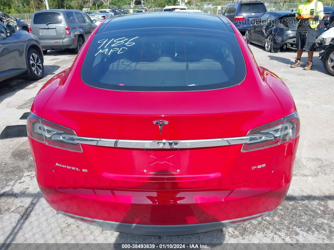 2013 Tesla Model S Performance Red vin: 5YJSA1CP6DFP09186