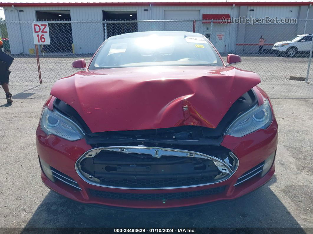 2013 Tesla Model S Performance Red vin: 5YJSA1CP6DFP09186