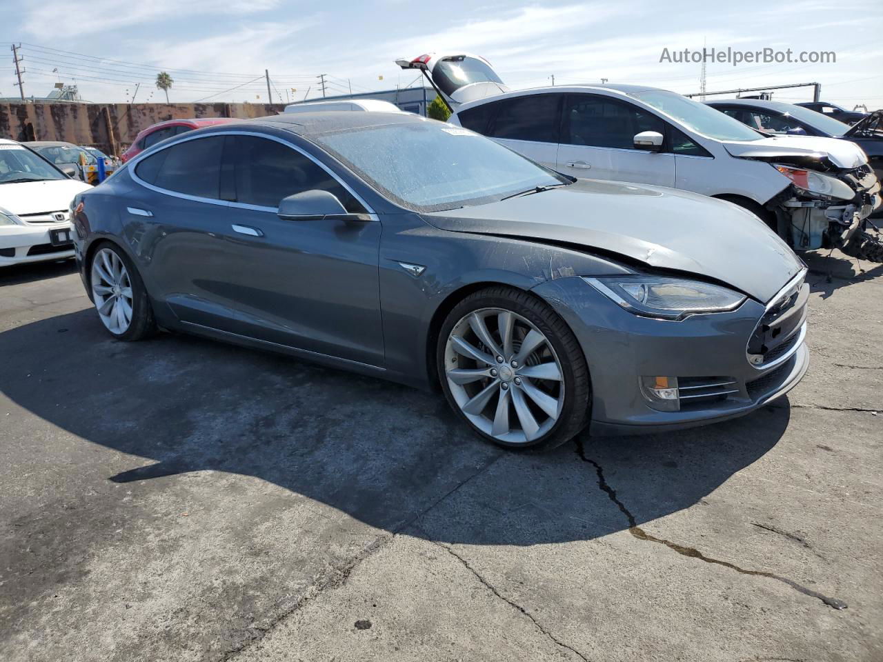 2013 Tesla Model S  Gray vin: 5YJSA1CP8DFP11280