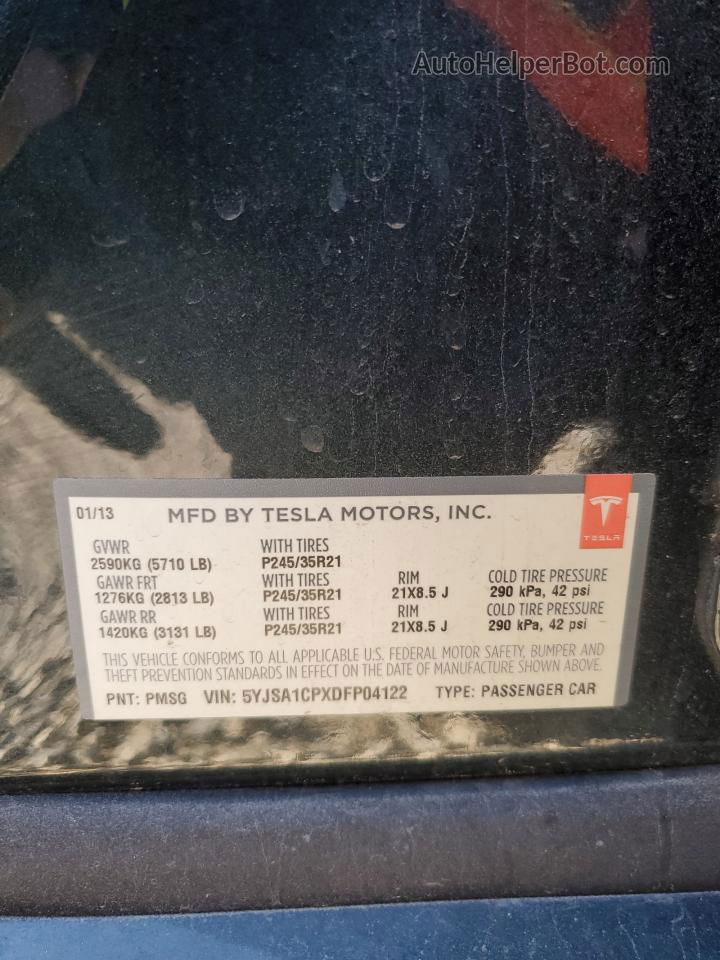 2013 Tesla Model S  Green vin: 5YJSA1CPXDFP04122