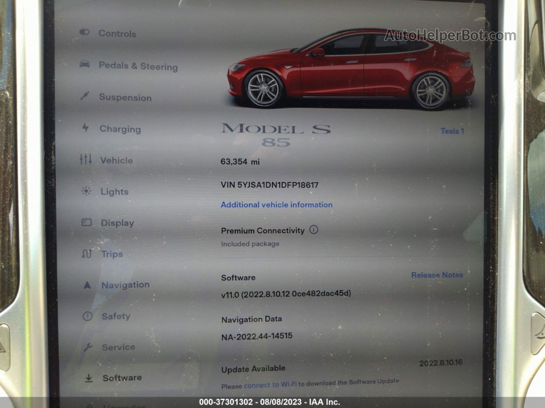 2013 Tesla Model S   Red vin: 5YJSA1DN1DFP18617