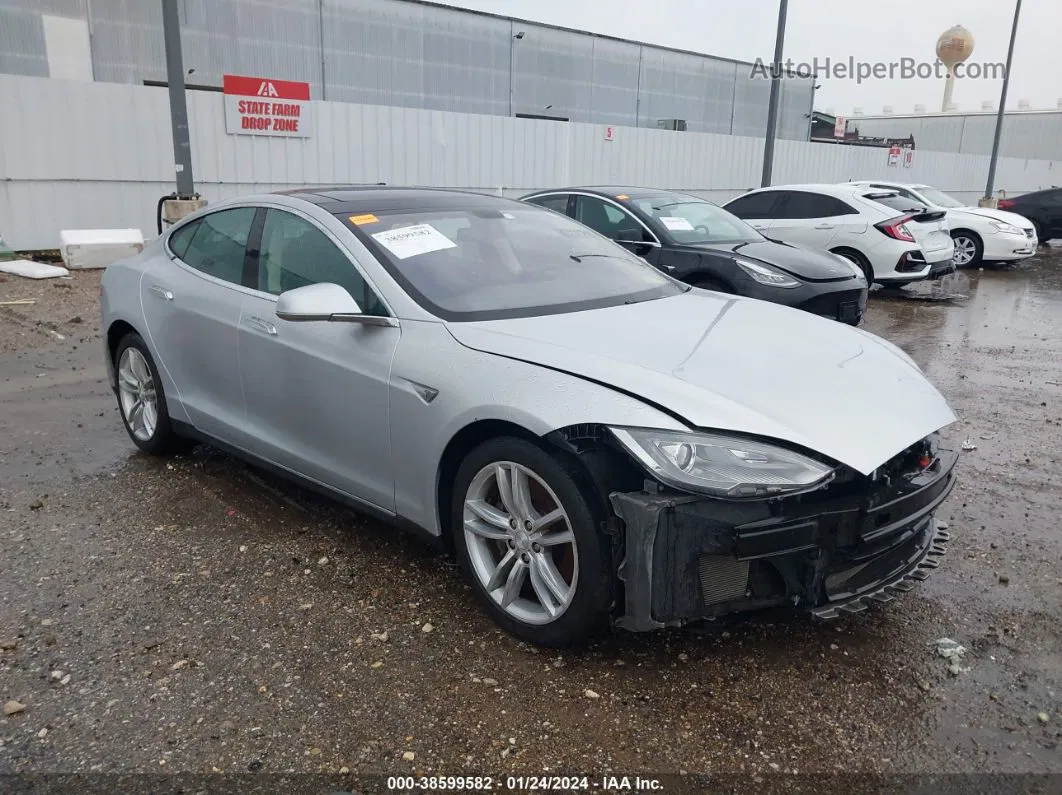 2013 Tesla Model S   Silver vin: 5YJSA1DNXDFP27025