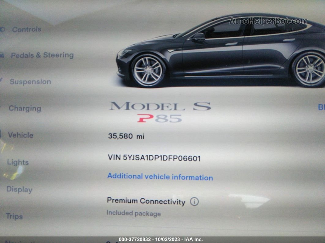 2013 Tesla Model S Performance Gray vin: 5YJSA1DP1DFP06601