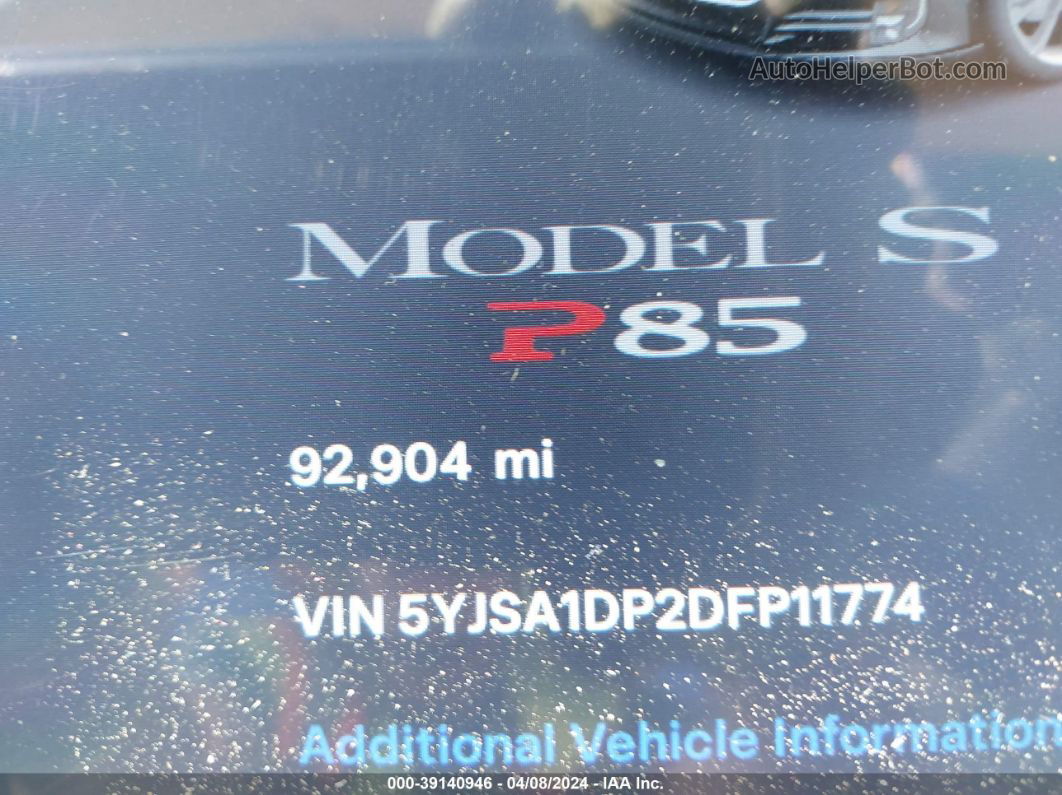 2013 Tesla Model S Performance Black vin: 5YJSA1DP2DFP11774