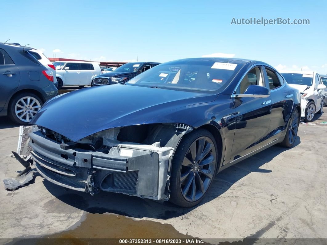 2013 Tesla Model S Performance Dark Blue vin: 5YJSA1DP7DFP17067