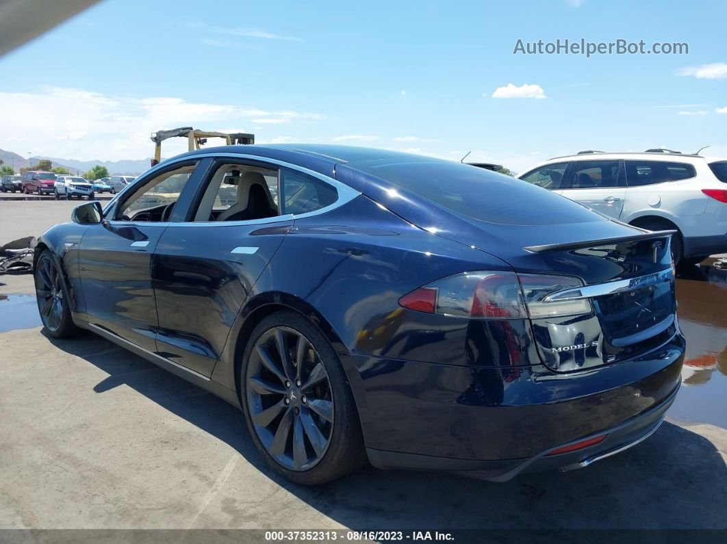 2013 Tesla Model S Performance Dark Blue vin: 5YJSA1DP7DFP17067