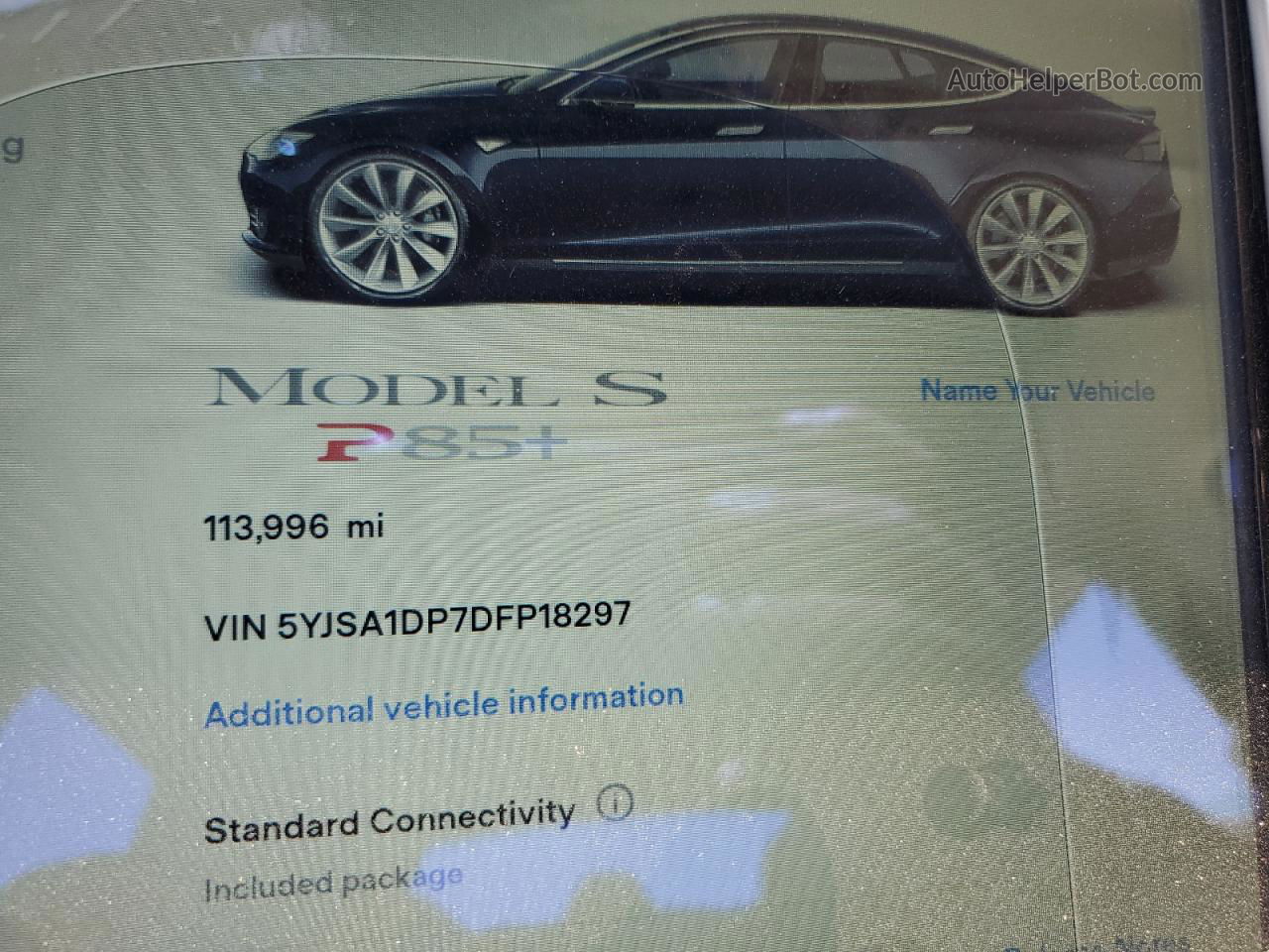 2013 Tesla Model S  Black vin: 5YJSA1DP7DFP18297