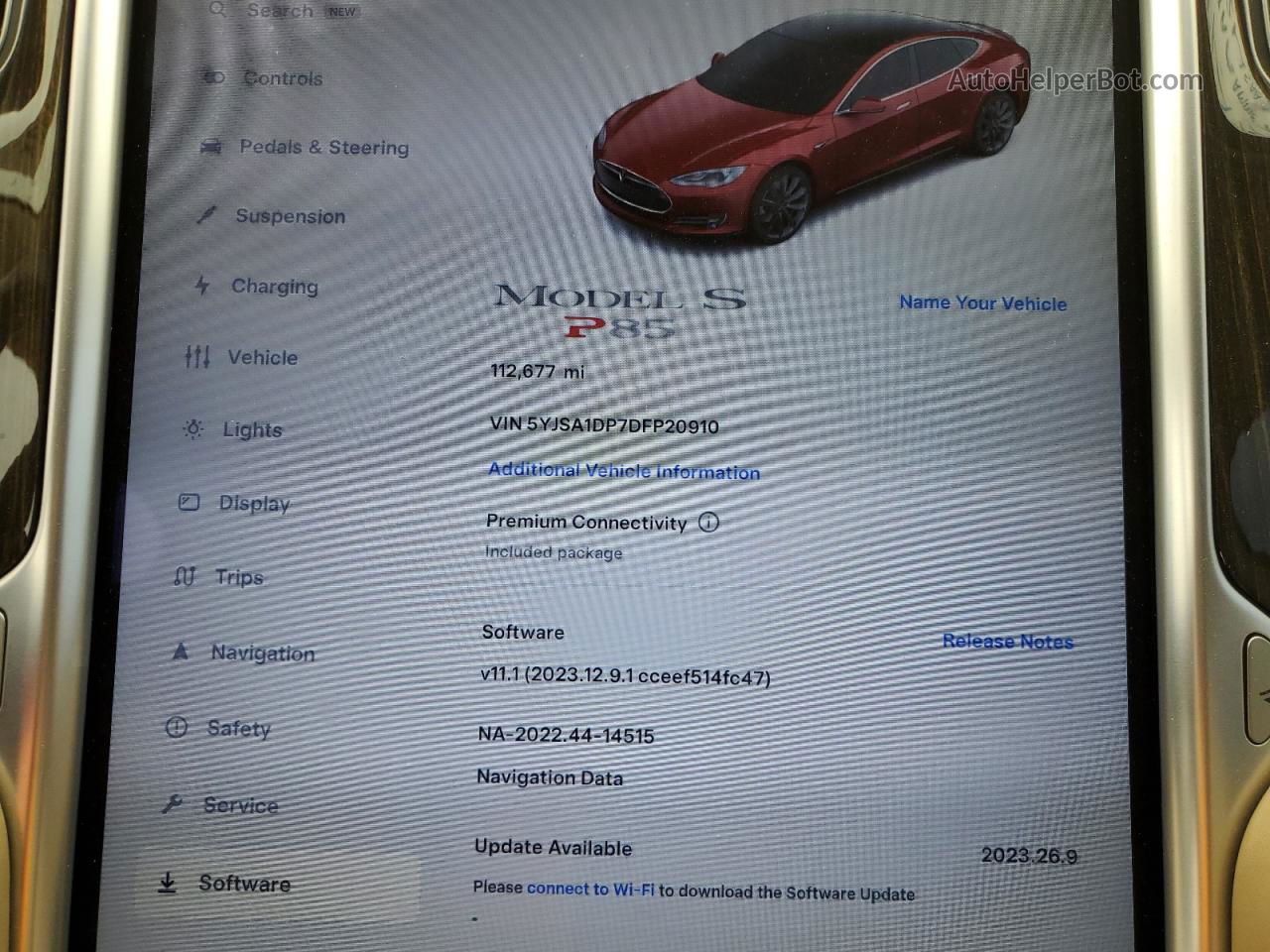 2013 Tesla Model S  Red vin: 5YJSA1DP7DFP20910